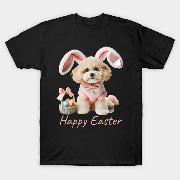 Easter bunny maltipoo T-Shirt by Ingridpd